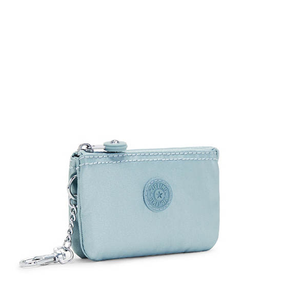 Kipling Creativity Mini Metallic Pouch Keychain Tassen Aqua | BE 2099TC